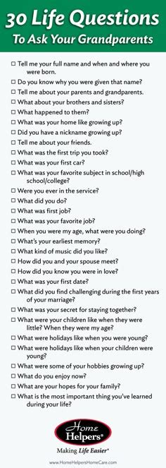 reminiscing questions for senior adults.